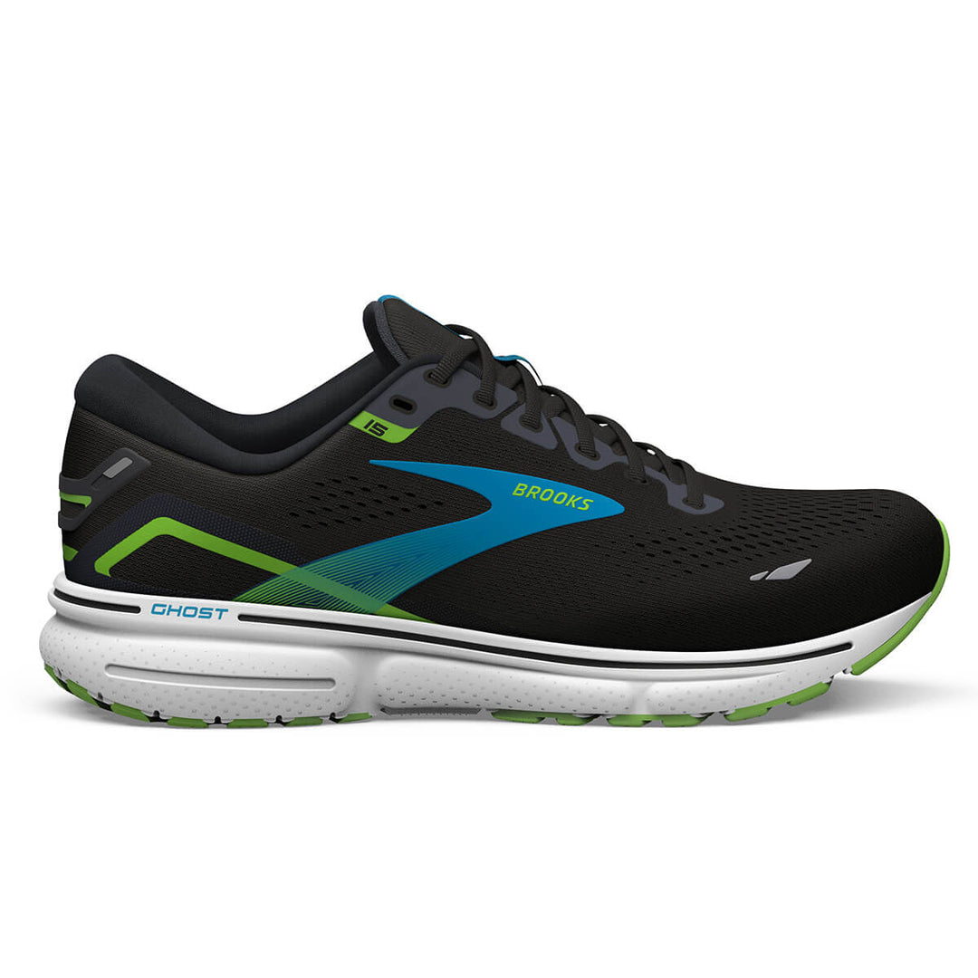 Brooks Ghost 15 Mens Running Shoes | Black/hawaiian 