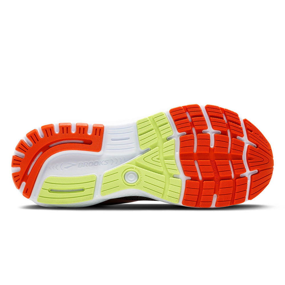 Brooks Ghost 16 GTX Mens | Black/mandarin Red/green sole